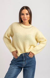 Maglione con colletto gioiello FEDERICA BI (due colori)