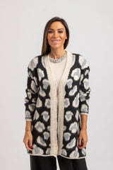 Cardigan animalier avorio FEDERICA BI