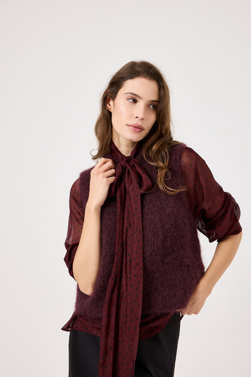 Gilet kid mohair ( vari colori ) FEDERICA BI