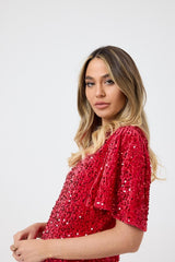 Abito in velluto e paillettes FEDERICA BI ( due colori )