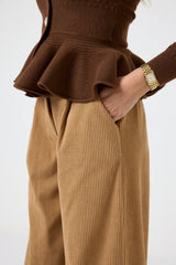 Pantalone palazzo in velluto FEDERICA BI