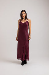 Abito FEDERICA BI slip Dress in viscosa e pizzo