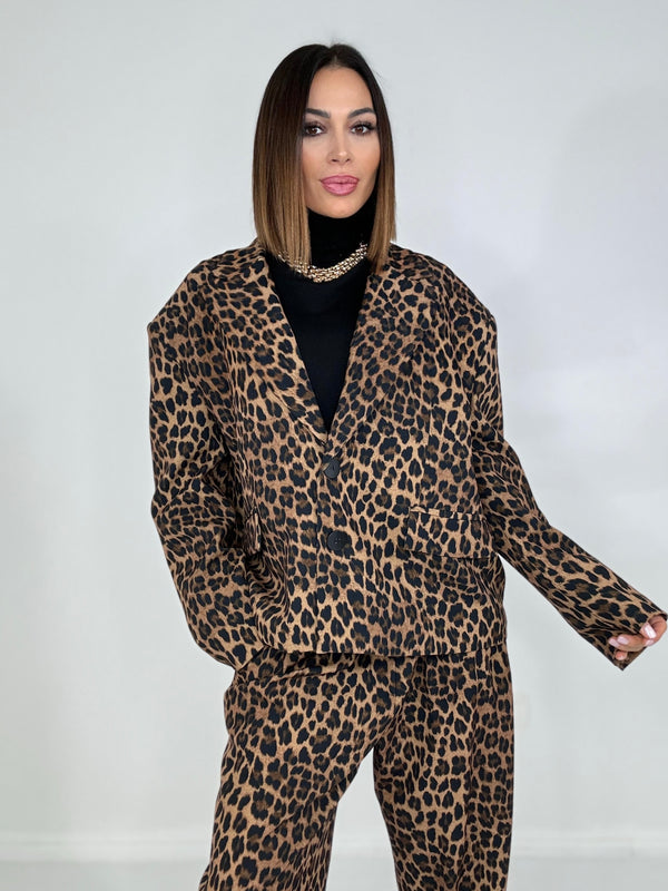 Blazer animalier print FEDERICA BI