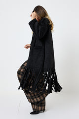 Cappotto lungo con frange FEDERICA BI ( due colori )