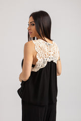 Completo nero top e pantalone FEDERICA BI