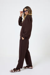 Completo tuta in punto Milano moro FEDERICA BI