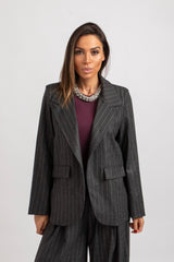 Tailleur gessato grigio FEDERICA BI