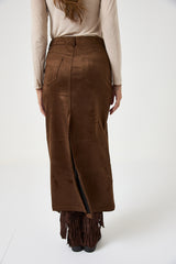 Gonna lunga in eco suede FEDERICA BI
