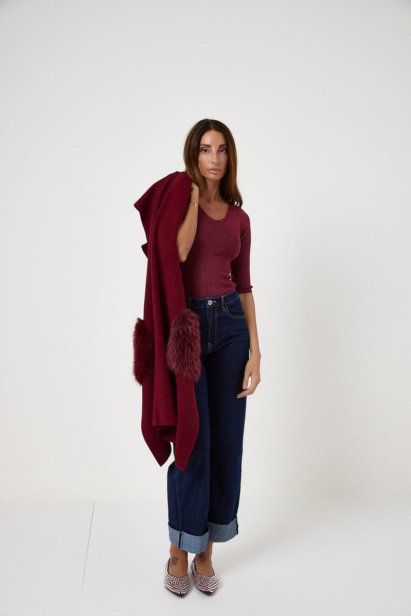 Denim blu risvolto FEDERICA BI
