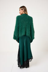 Cardigan treccia e ciniglia FEDERICA BI ( vari colori )