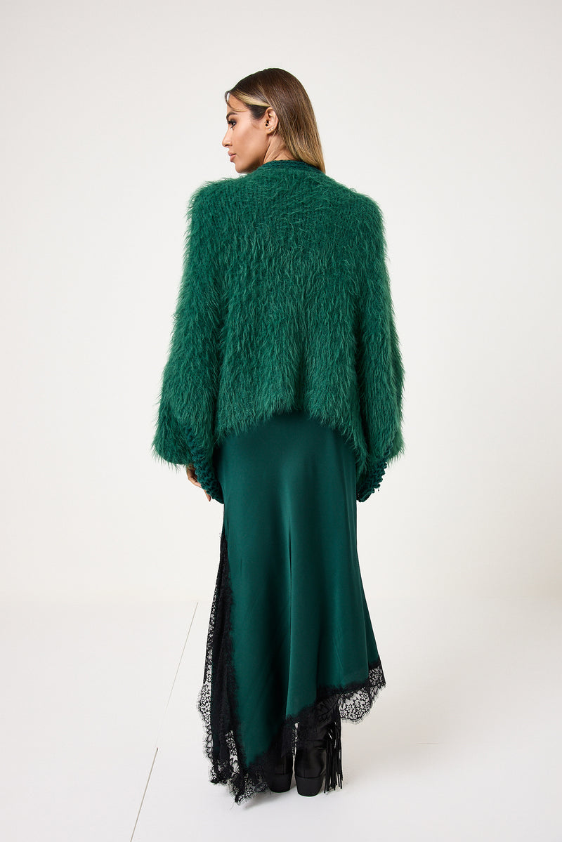 Cardigan treccia e ciniglia FEDERICA BI ( vari colori )