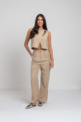 Tailleur beige bottoni FEDERICA BI