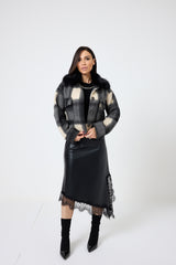 Giacca tartan grigio nero FEDERICA BI