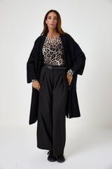 Pantalone nero con cintura FEDERICA BI