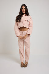 Pantalone denim rosa FEDERICA BI