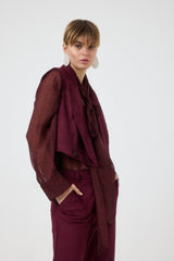 Tailleur in ecosuede bordeaux FEDERICA BI