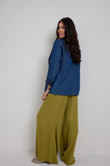 Blazer in denim chambrey gessato FEDERICA BI