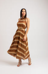 Abito lurex LAVINIA bronzo BY FEDERICA BI