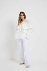 Camicia bianca volant FEDERICA BI