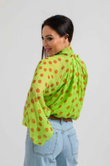 Camicia in chiffon pois FEDERICA BI (piu’ colori)