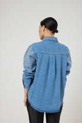 Camicia in denim e cristalli FEDERICA BI