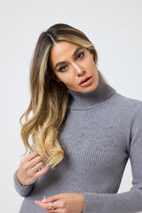 Abito grigio perla cut out FEDERICA BI