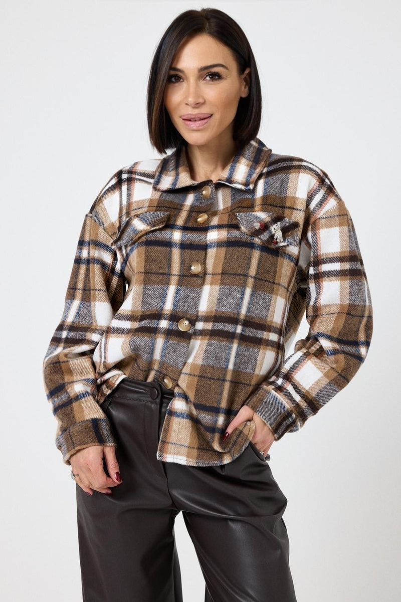 Camicia felpata tartan FEDERICA BI ( due colori )