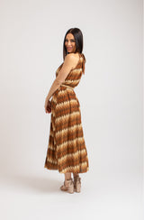 Abito lurex LAVINIA bronzo BY FEDERICA BI