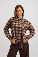 Camicia tartan gioiello FEDERICA BI