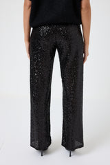 Pantalone nero in paillettes FEDERICA BI