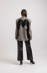 Blazer principe di Galles frange nere FEDERICA BI