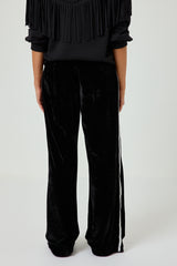 Pantalone in velluto nero FEDERICA BI