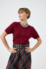 Maglia treccia cristalli FEDERICA BI