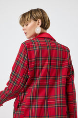 Blazer tartan rosso FEDERICA BI