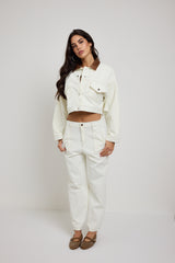 Pantalone denim bianco FEDERICA BI