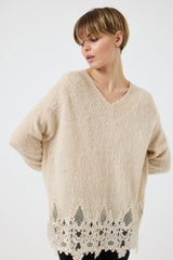 Maglia scollo pizzo FEDERICA BI