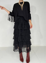 Gonna in pizzo nero FEDERICA BI