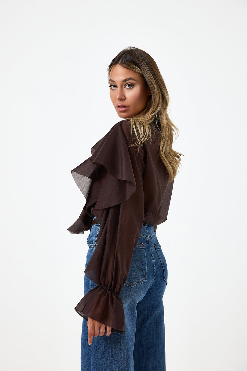 Camicia moro volant FEDERICA BI