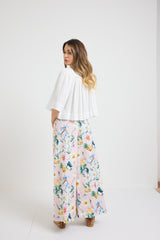 Pantalone in cotone rosa pastello FEDERICA BI