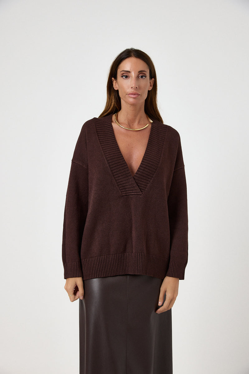 Maglia moro scollo FEDERICA BI