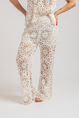 Pantalone bianco crochet FEDERICA BI