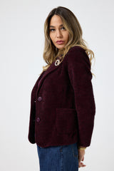 Blazer in ciniglia con spilla FEDERICA BI