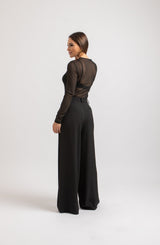 Pantalone nero in cadi FEDERICA BI