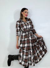 Abito tartan bianco FEDERICA BI