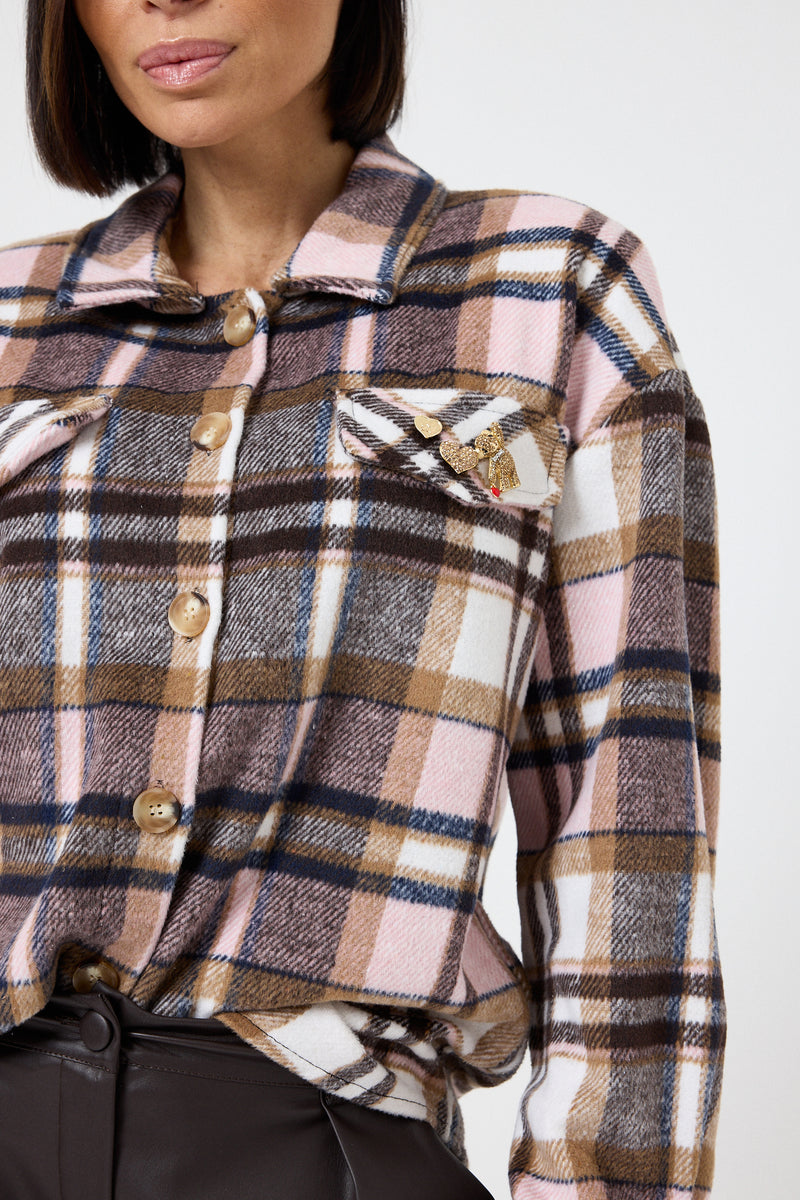 Camicia felpata tartan FEDERICA BI ( due colori )