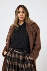 Cappotto lungo con frange FEDERICA BI ( due colori )