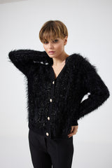 Cardigan in ciniglia lurex FEDERICA BI (due colori)