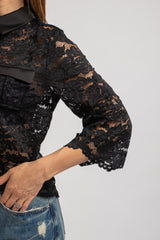 Camicia in pizzo FEDERICA BI nero