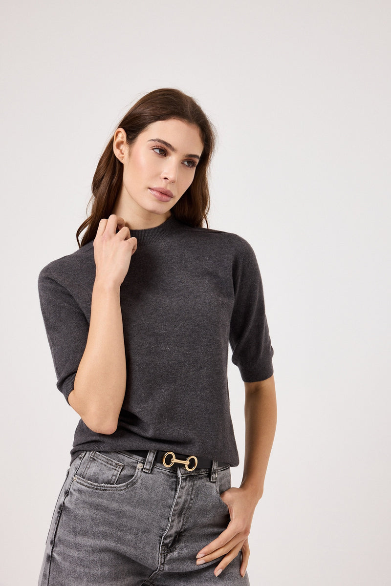 Maglia FEDERICA BI ( grigio antracite e nero )