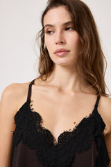 Abito in tela moro e pizzo nero FEDERICA BI